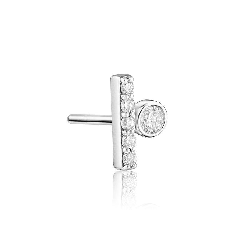 Kefi Jewelry-Torryn-White Gold-diamond earrings