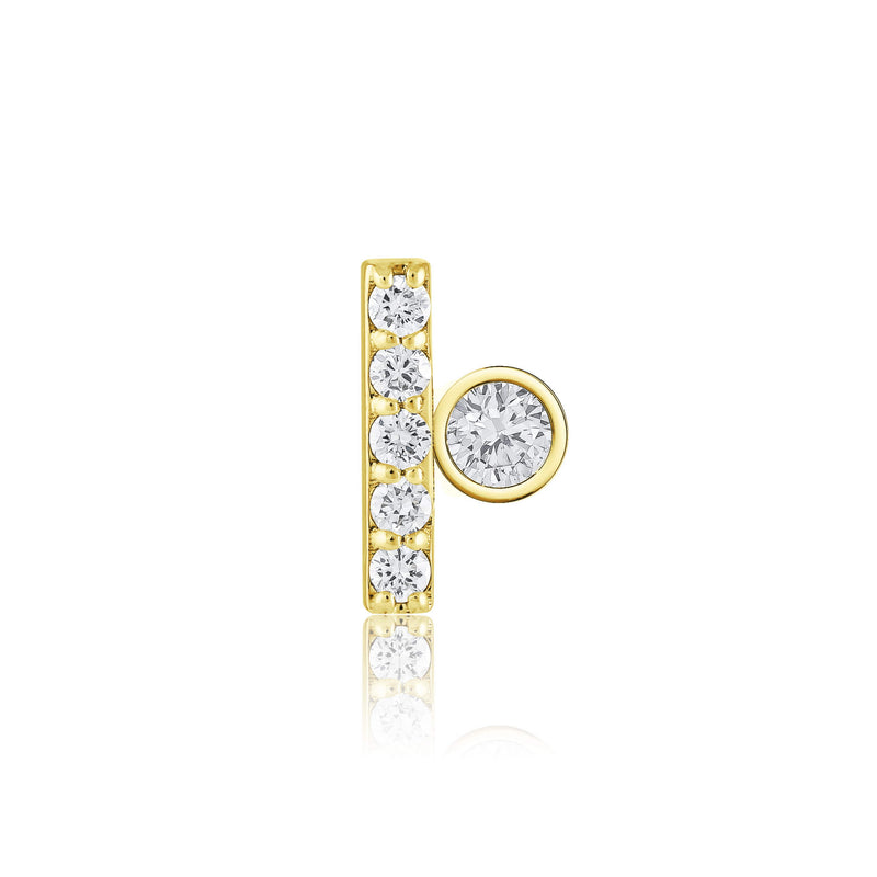 Kefi Jewelry-Torryn-Yellow Gold-diamond earrings